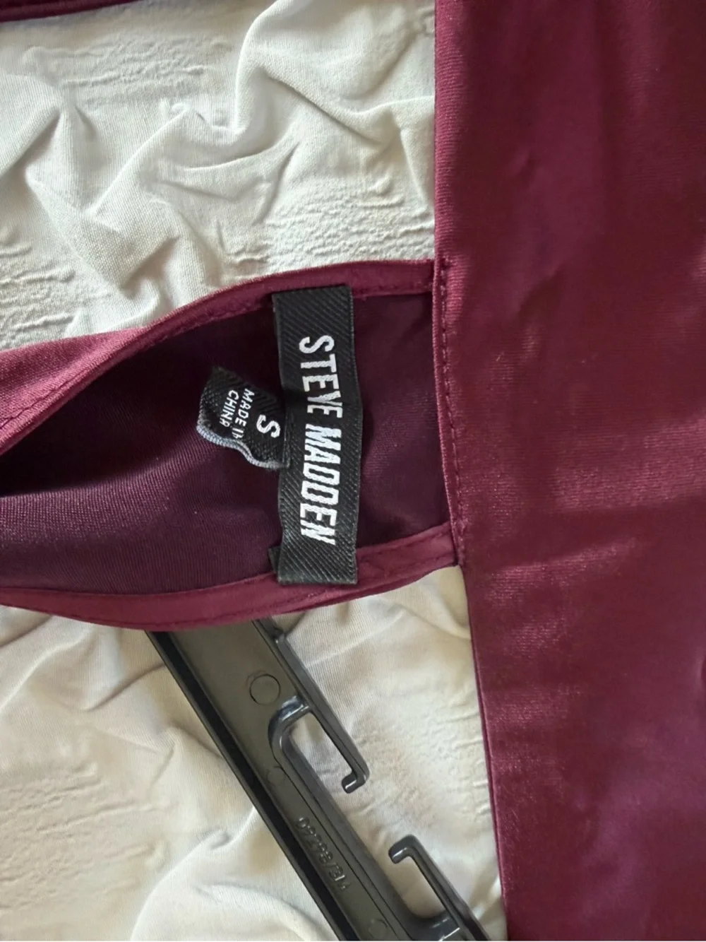 Steve Madden Burgundy Halter Maxi Dress with Neck Tie - Picture 3 of 3